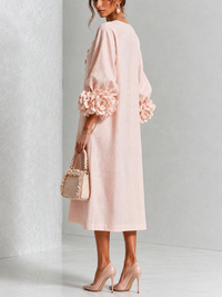 Vestido Midi Rosa Floral