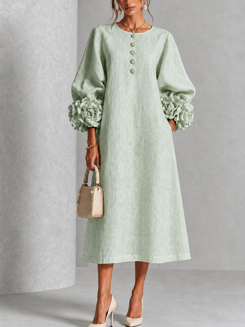 Vestido Midi Salvia Floral