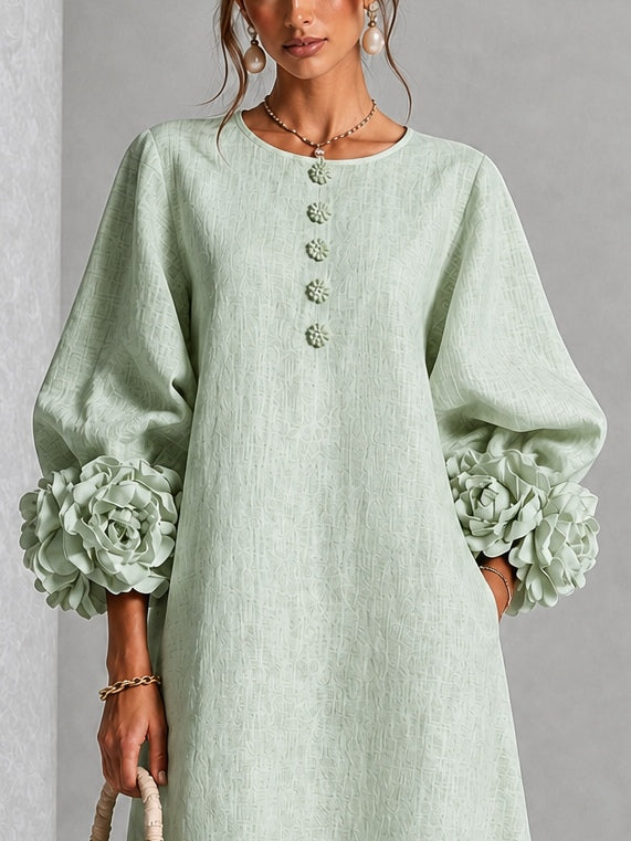 Vestido Midi Salvia Floral