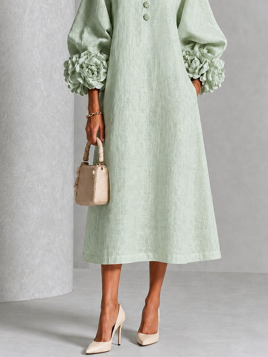 Vestido Midi Salvia Floral
