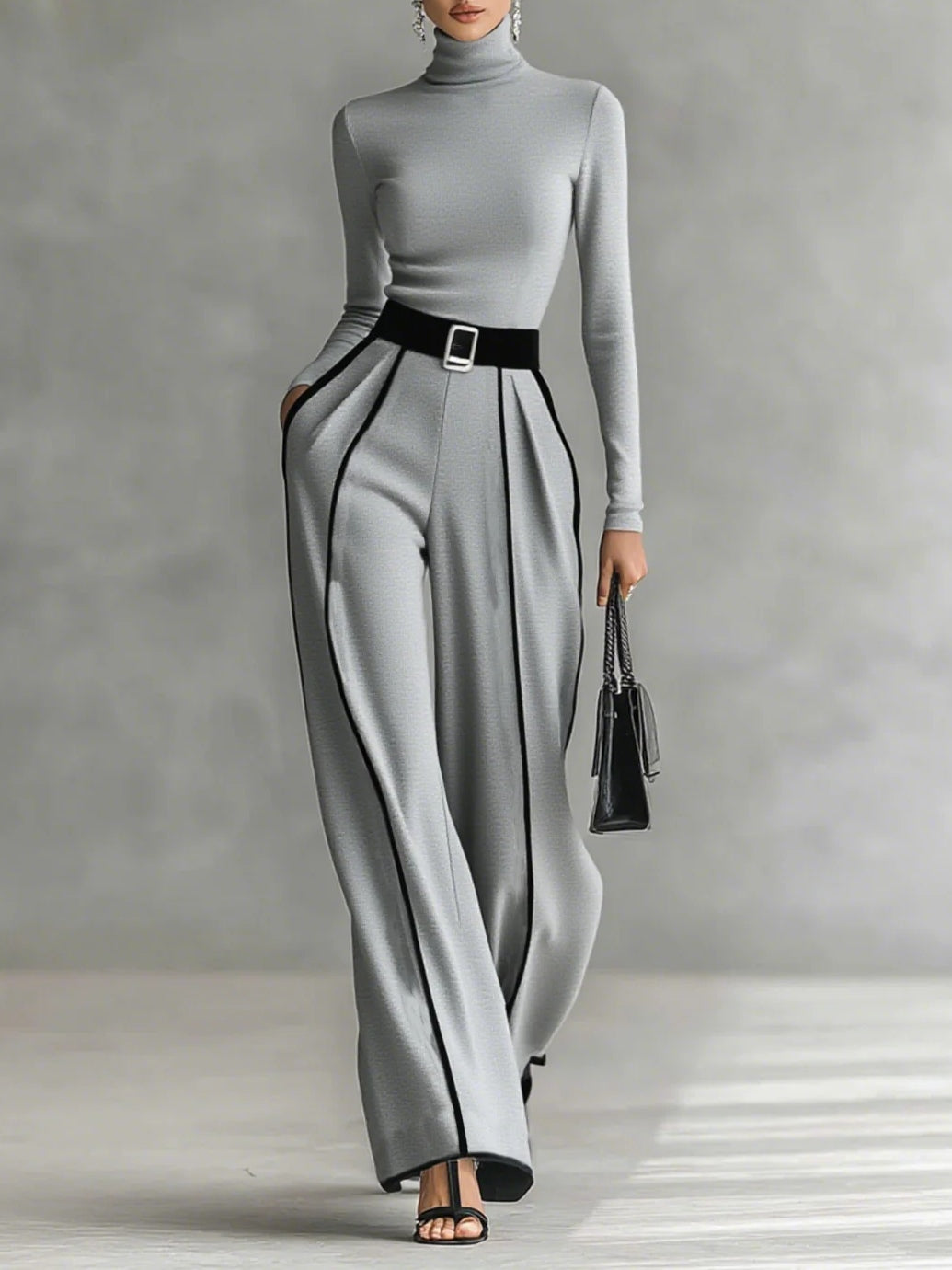 Conjunto Elegante Detalles a Contraste