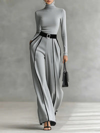 Conjunto Elegante Detalles a Contraste