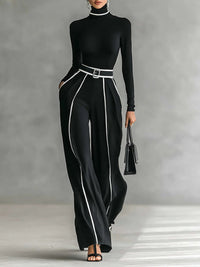 Conjunto Elegante Detalles a Contraste