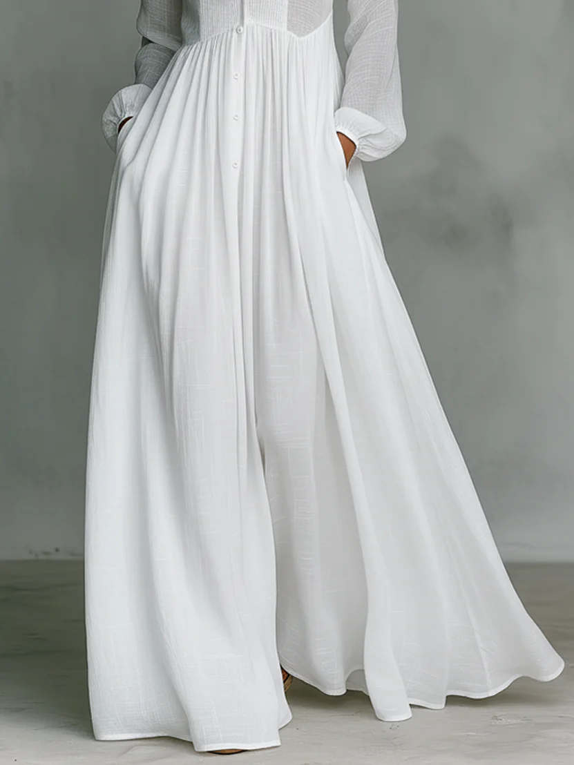 Vestido Maxi Minimalista Cuello Alto