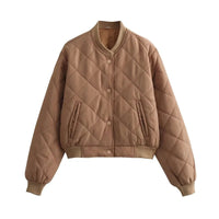 Chaqueta Bomber Acolchada Cuello Redondo