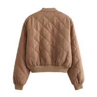 Chaqueta Bomber Acolchada Cuello Redondo
