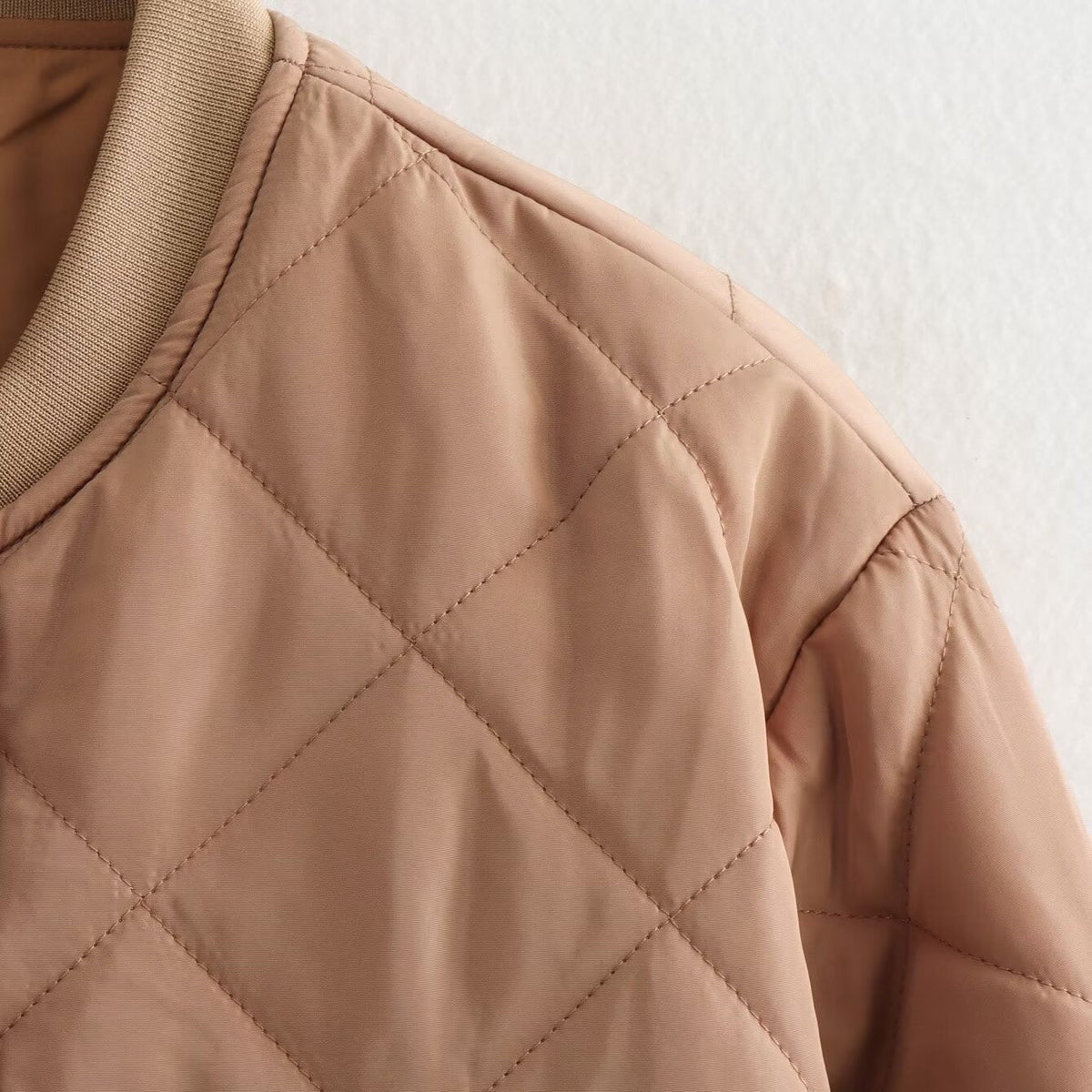Chaqueta Bomber Acolchada Cuello Redondo