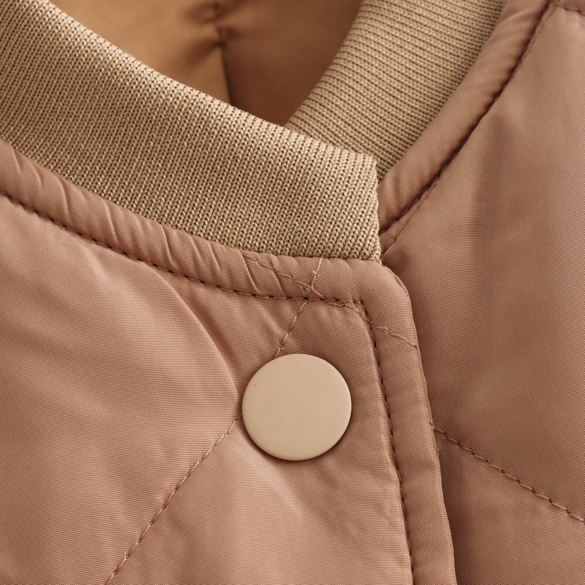 Chaqueta Bomber Acolchada Cuello Redondo