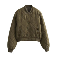 Chaqueta Bomber Acolchada Cuello Redondo