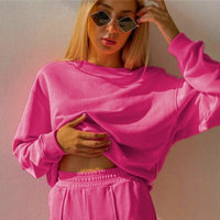 Conjunto Chándal Sudadera Cuello Redondo y Pantalón Ancho