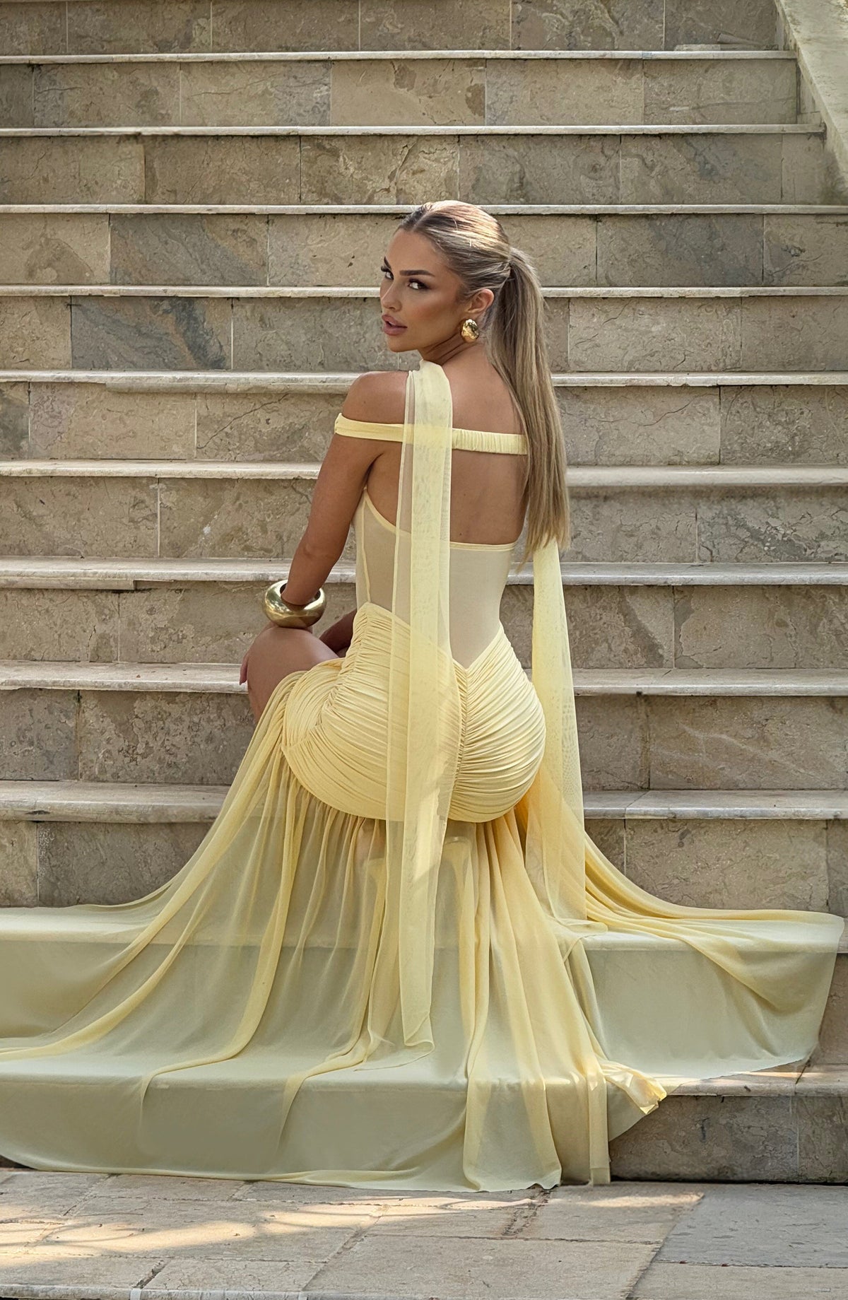 Vestido Maxi Bardot Mireia Jara