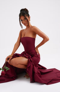 Vestido Maxi Palabra de Honor Nadia