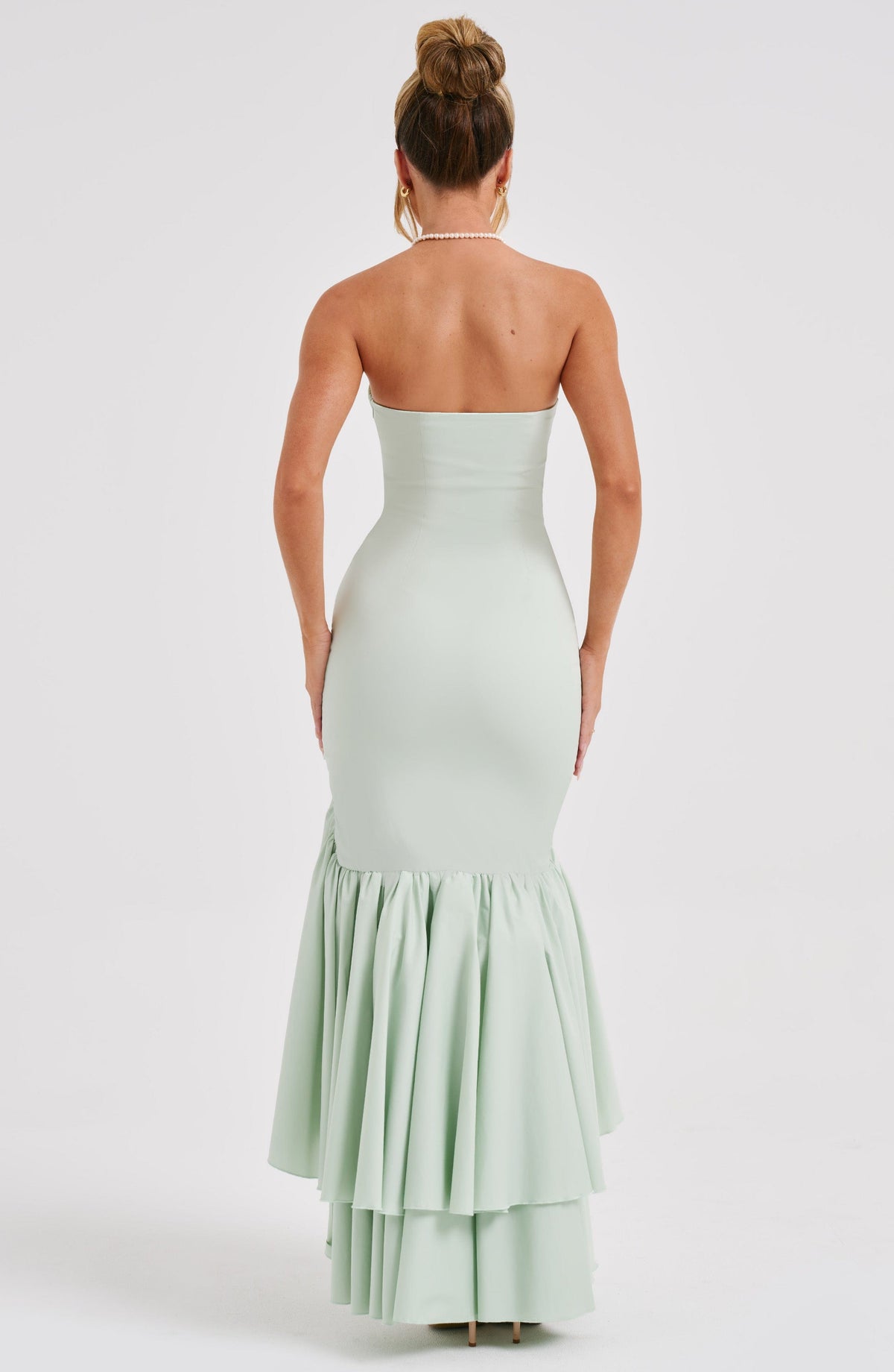 Vestido Maxi Palabra de Honor Rosa
