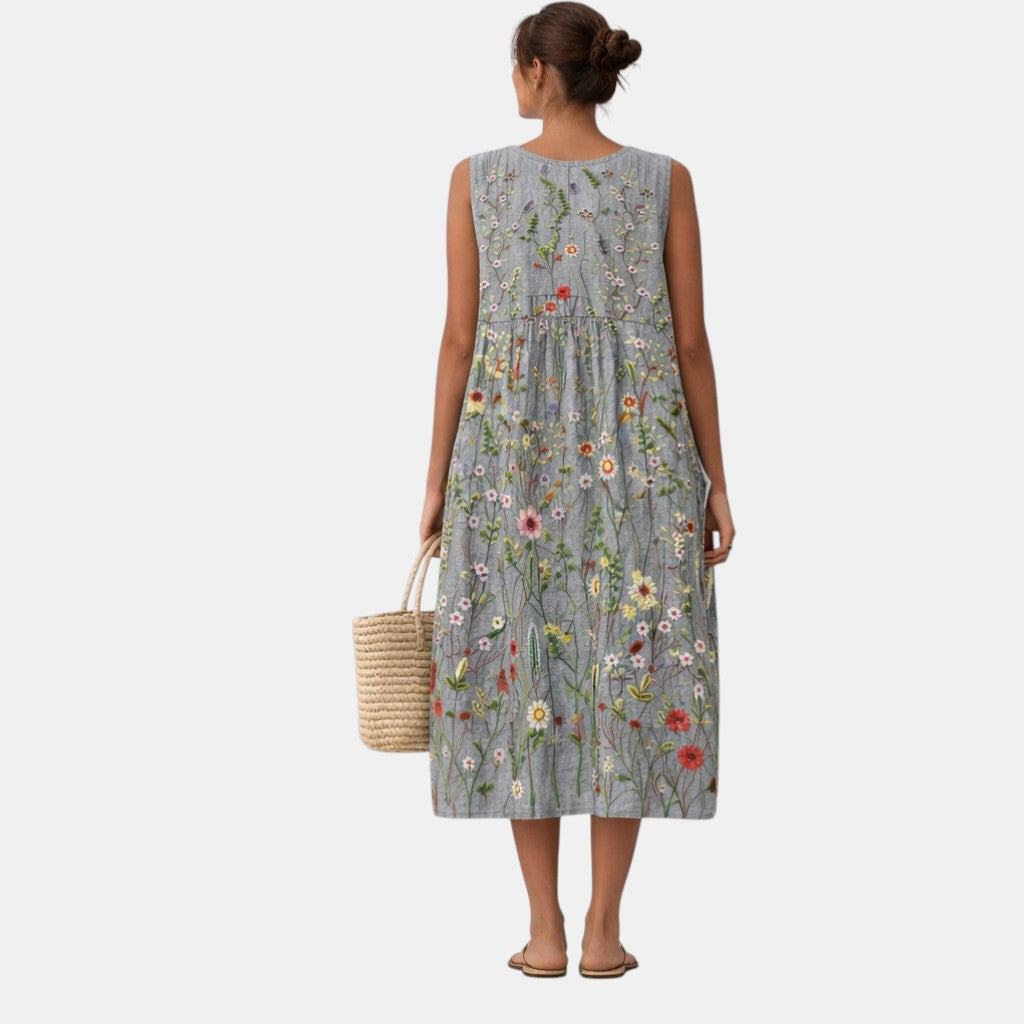 Vestido Midi Fluido Verano