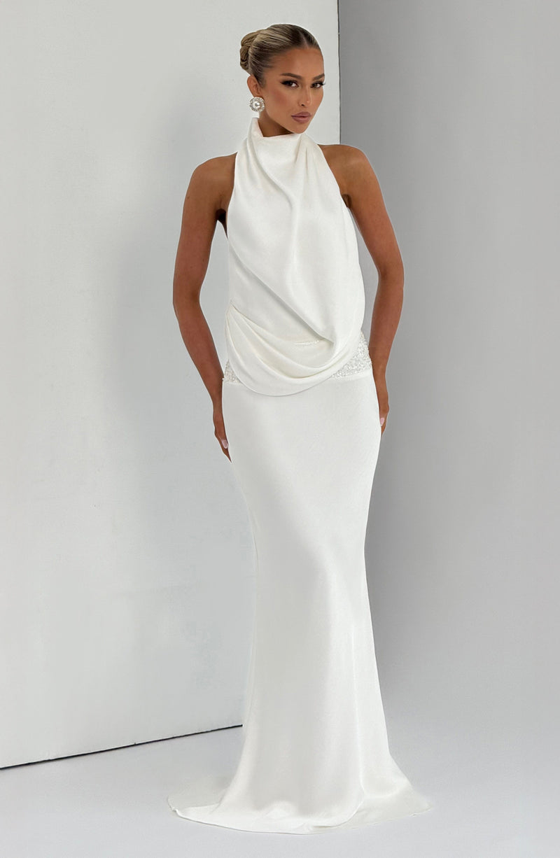 Vestido Maxi de Cuello Alto Zaida