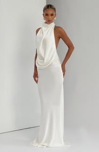 Vestido Maxi de Cuello Alto Zaida