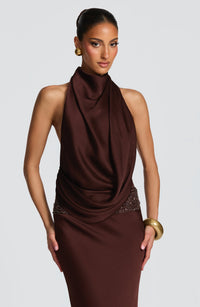 Vestido Maxi de Cuello Alto Daniela