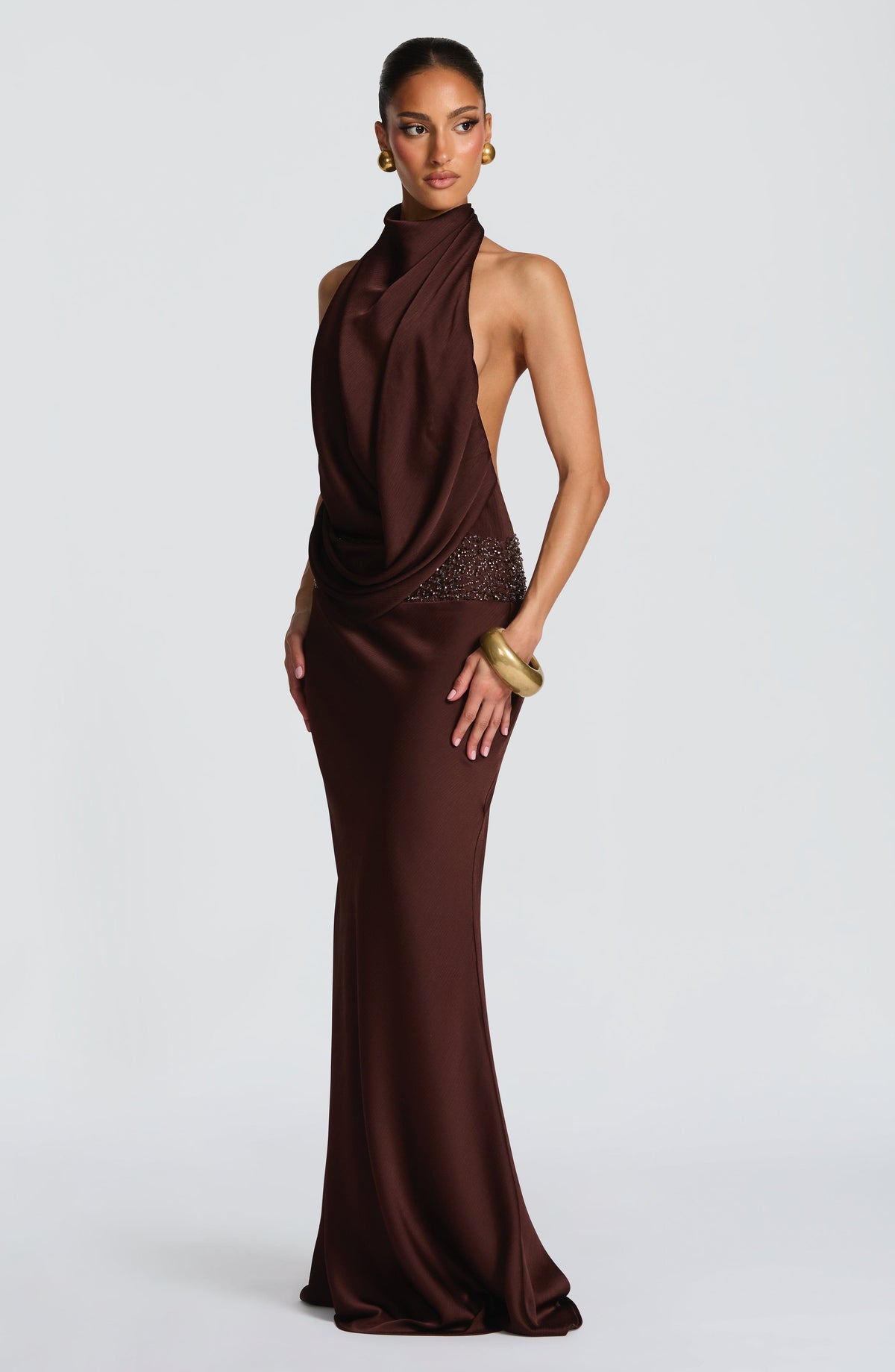 Vestido Maxi de Cuello Alto Daniela