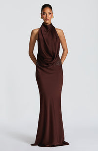 Vestido Maxi de Cuello Alto Zaida