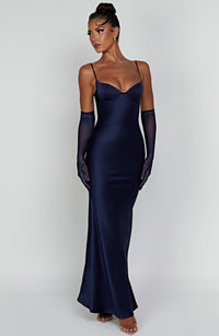 Vestido Maxi Satinado Raquel Irene