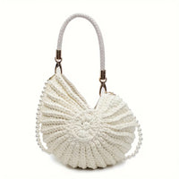 Bolso Tote Trenzado Cadena Blanco