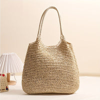 Bolso Bandolera Paja Trenzada Natural
