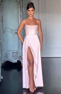 Vestido Maxi de Espalda Descubierta Adriana