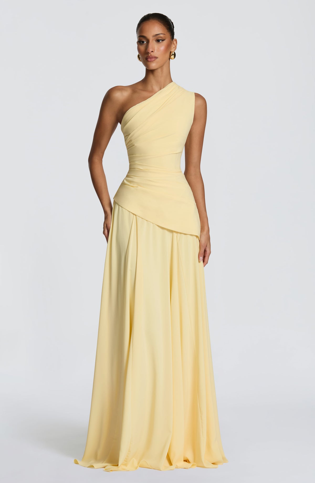 Vestido Maxi Asimétrico Violeta