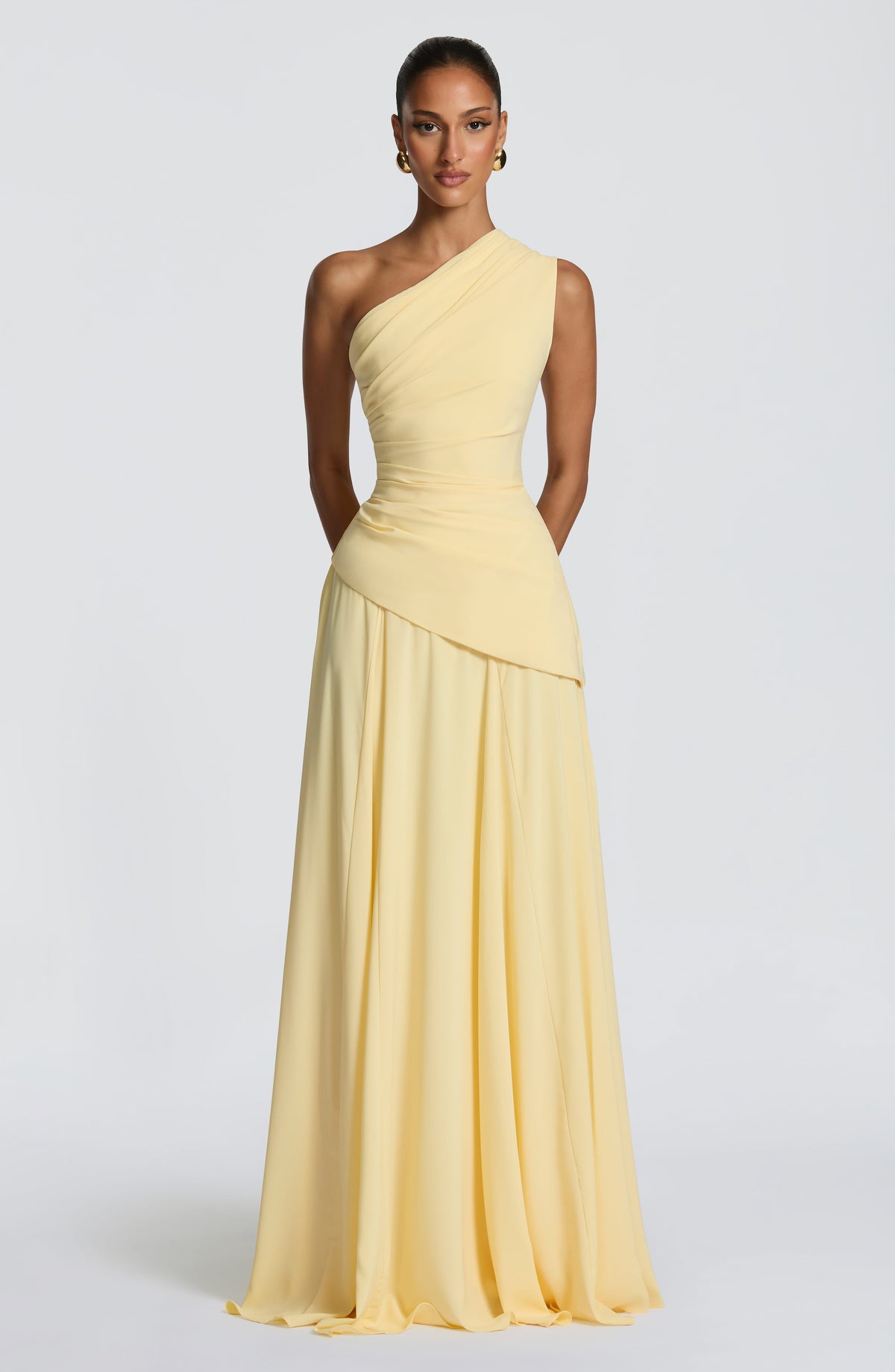 Vestido Maxi Asimétrico Violeta
