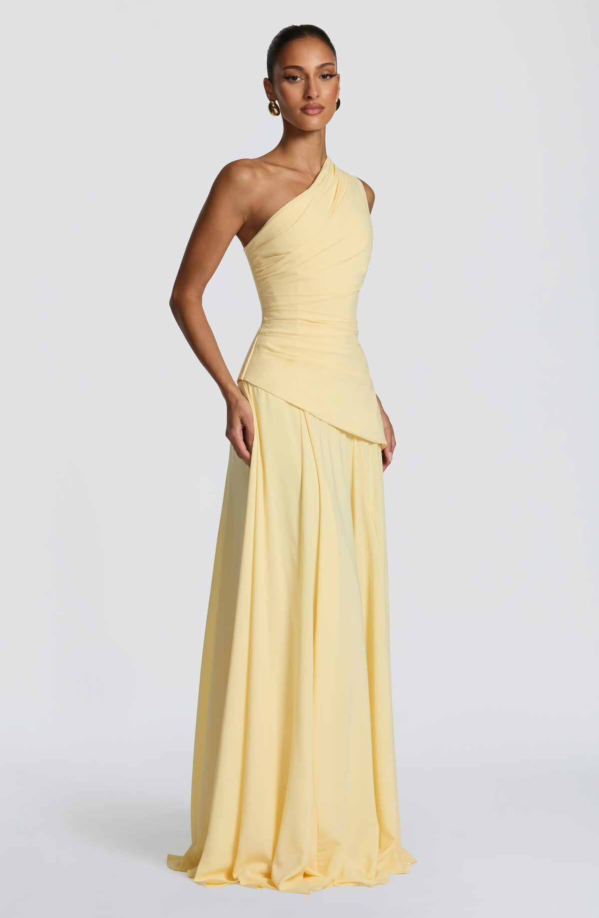 Vestido Maxi Asimétrico Violeta