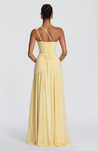 Vestido Maxi Asimétrico Violeta