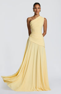 Vestido Maxi Asimétrico Violeta