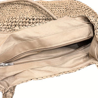 Bolso Bandolera Paja Trenzada Avellana