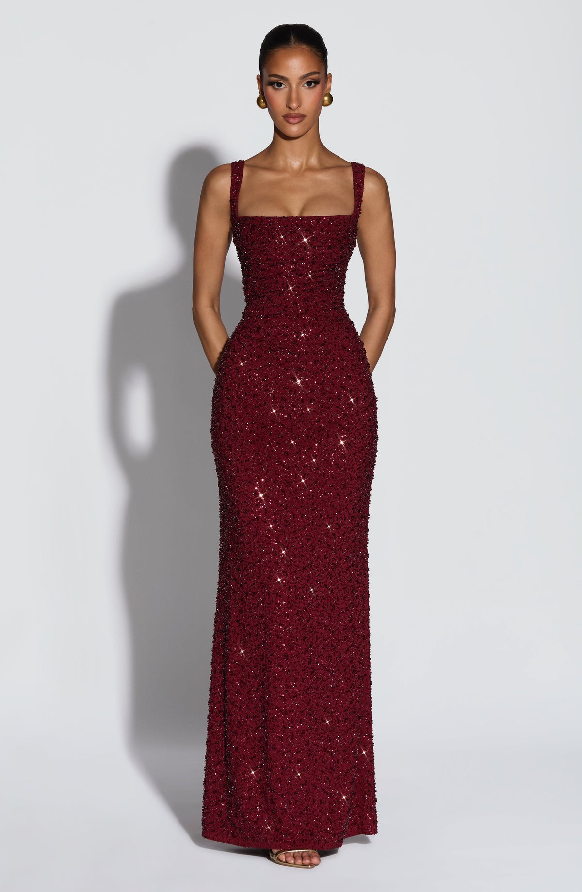 Vestido Maxi con Brillo Naima Gala
