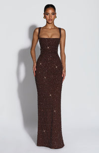 Vestido Maxi con Brillo Naima Aroa