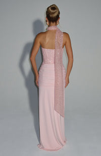 Vestido Maxi Corsé Brisa Celeste