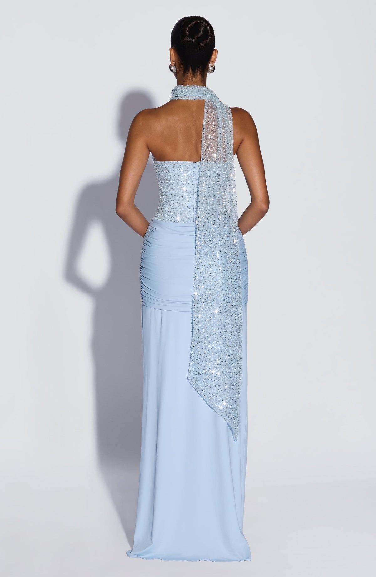 Vestido Maxi Corsé Brisa Celeste