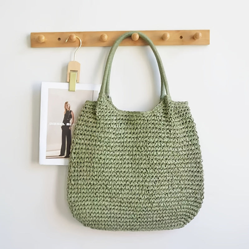 Bolso Bandolera Paja Verde Salvia