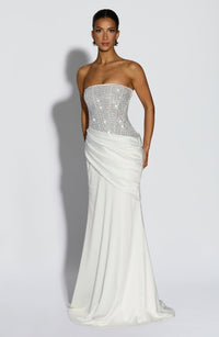 Vestido Maxi con Brillo Alba Iria