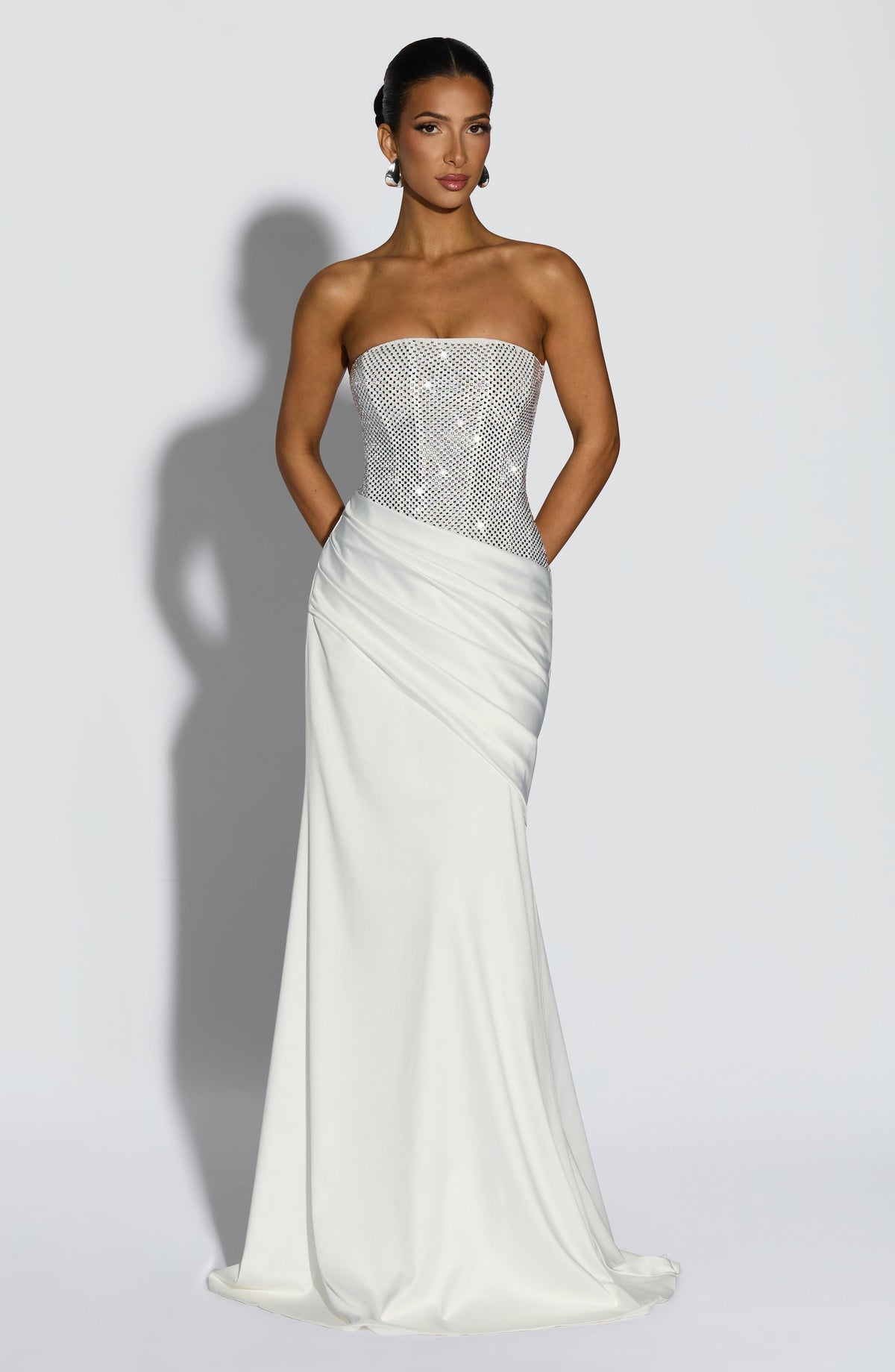 Vestido Maxi con Brillo Alba Iria