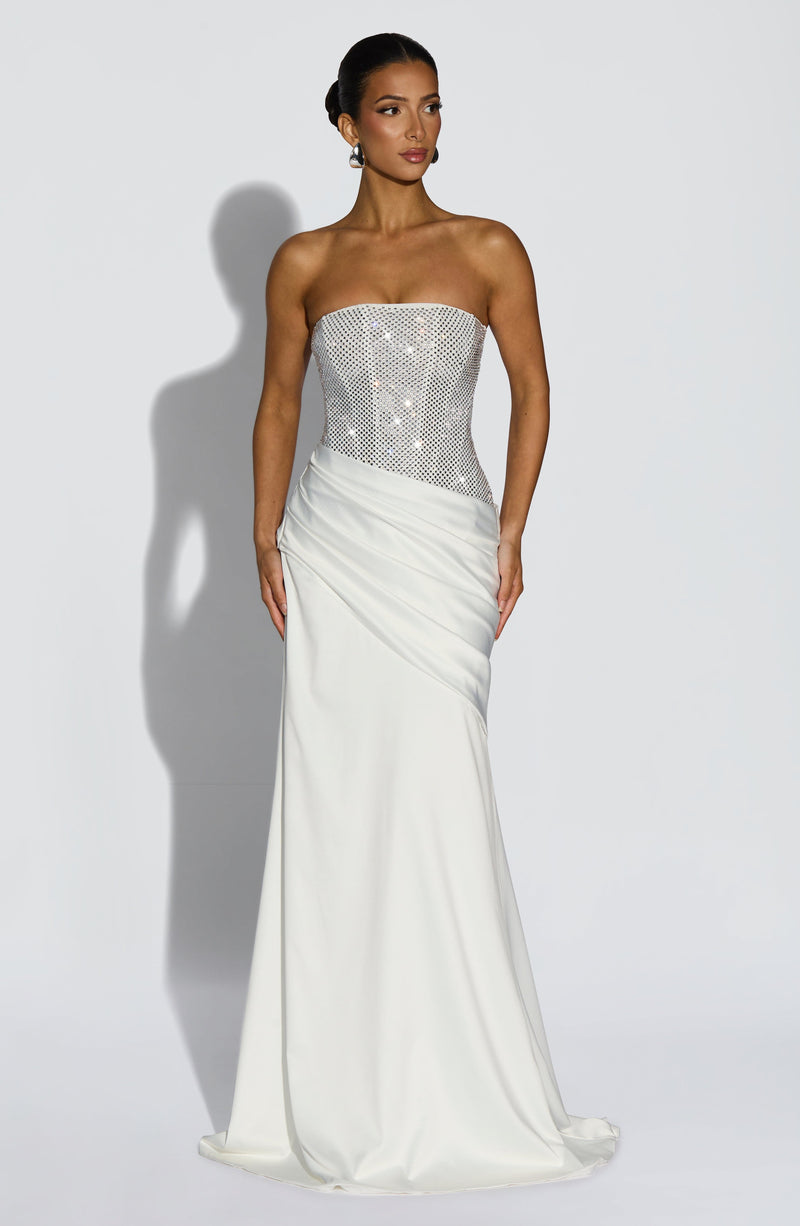 Vestido Maxi con Brillo Alba Iria