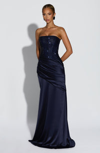 Vestido Maxi con Brillo Alba Iria