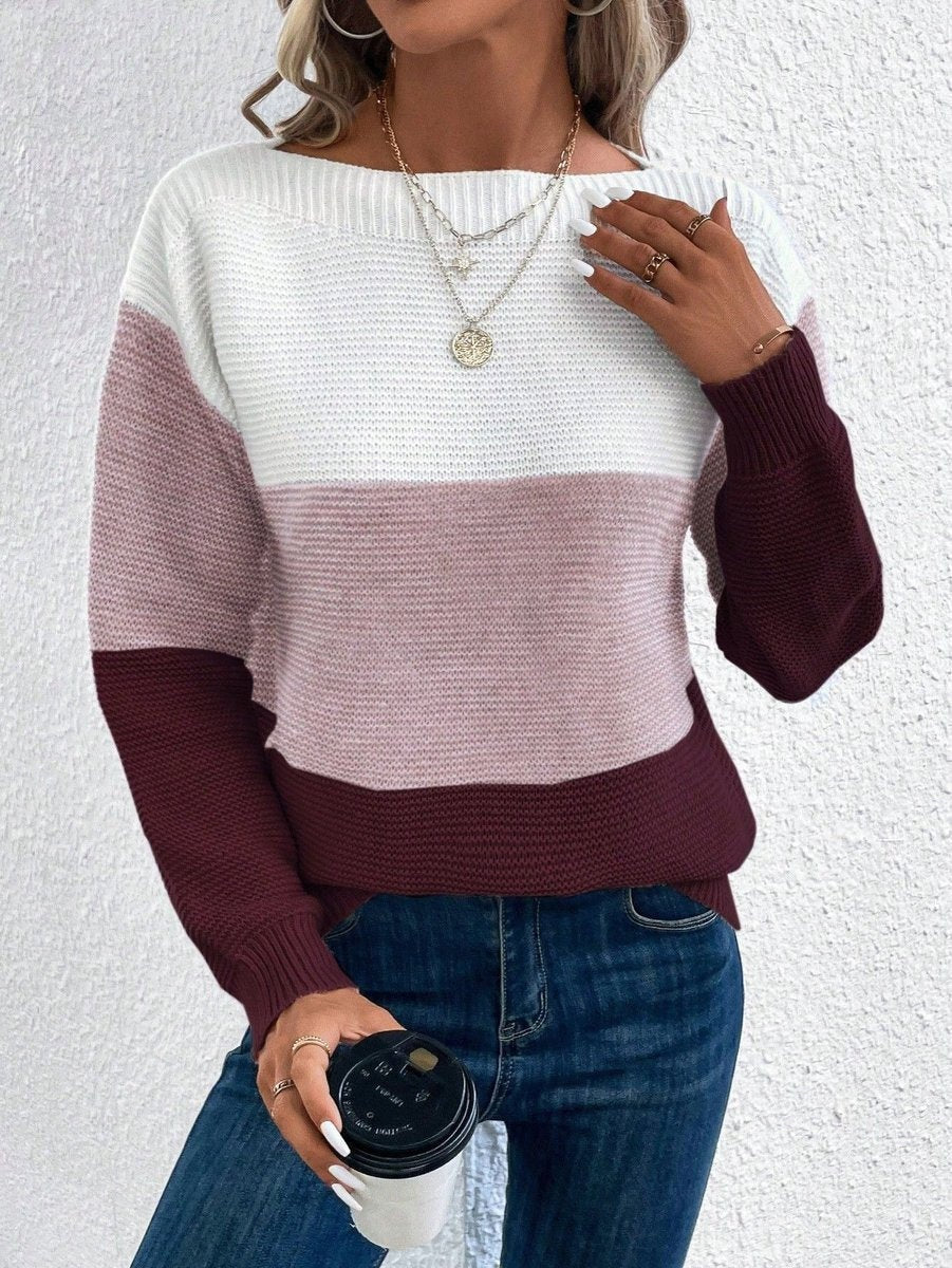 Jersey de Rayas Cuello Redondo Manga Larga