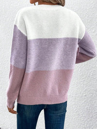 Jersey de Rayas Cuello Redondo Manga Larga