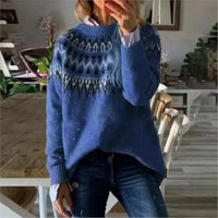 Jersey Nórdico de Punto Cuello Redondo