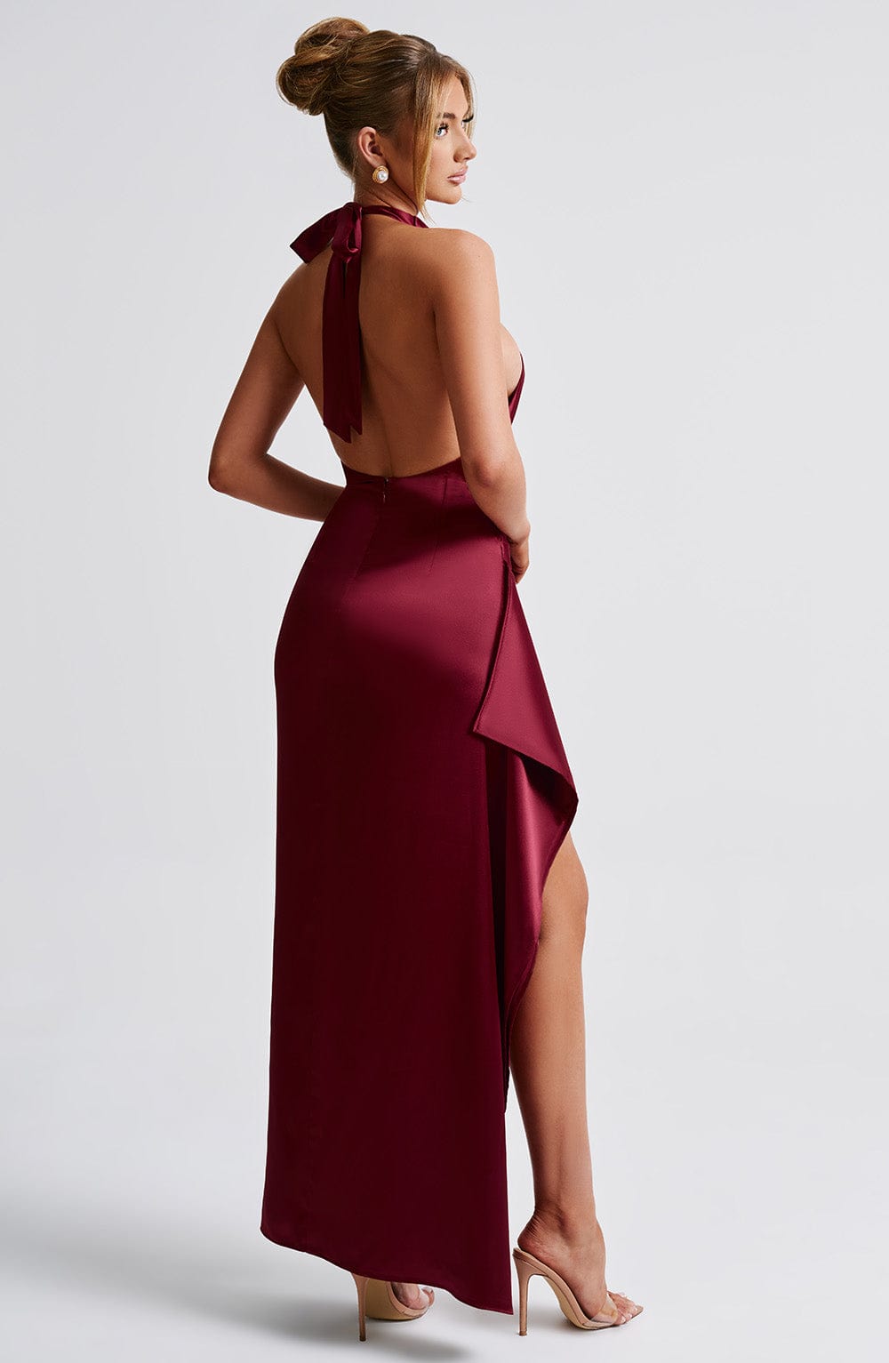 Vestido Maxi de Escote Drapeado Ariadna