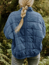 Chaqueta Bomber Acolchada Cuello Alzado con Cremallera