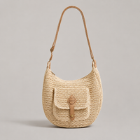 Bolso de Hombro Trenzado Beige
