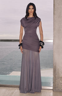 Vestido Maxi Drapeado Celia Ana