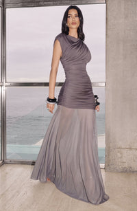 Vestido Maxi Drapeado Celia Ana